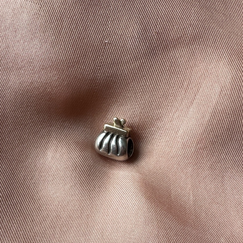 Rare/Vintage Two-tone 14K gold Pandora Purse Charm